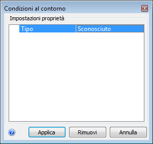 Condizioni al contorno di tipo Sconosciuto