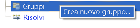 creazione nuovo gruppo