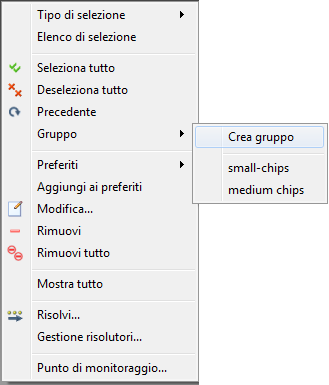 Crea gruppo