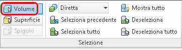 impostare il volume
