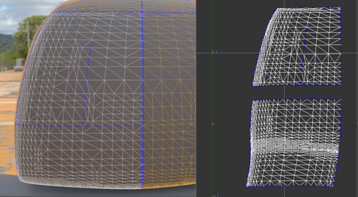 一緒に縫合する島