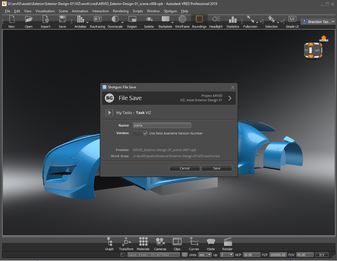 Shotgun's File Save dialog