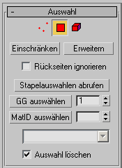 Rollout "Auswahl" (Modifikator "Projektion") | 3ds Max 2022 | Autodesk ...