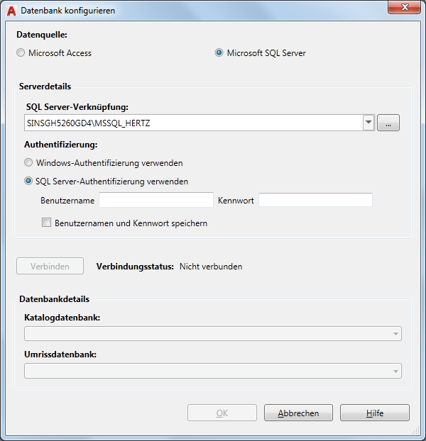 So konfigurieren Sie eine SQL Server-Datenbank für AutoCAD Electrical-Toolset | AutoCAD ...