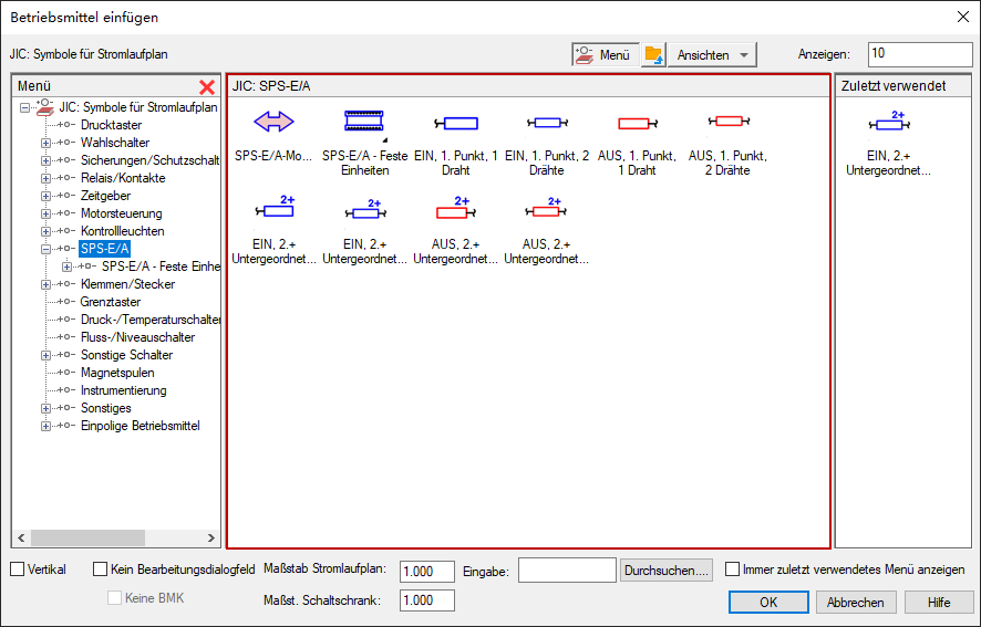 Name und Symbol der Elektronikkomponenten im PDF Format