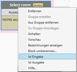 Is Input menu option with its checkmark cleared