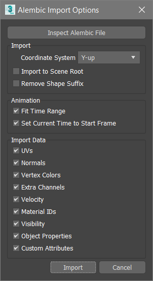 Importing Alembic Files | 3ds Max 2022 | Autodesk Knowledge Network