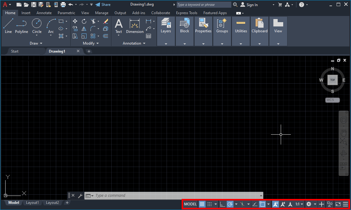 About The Status Bar AutoCAD 2022 Autodesk Knowledge Network