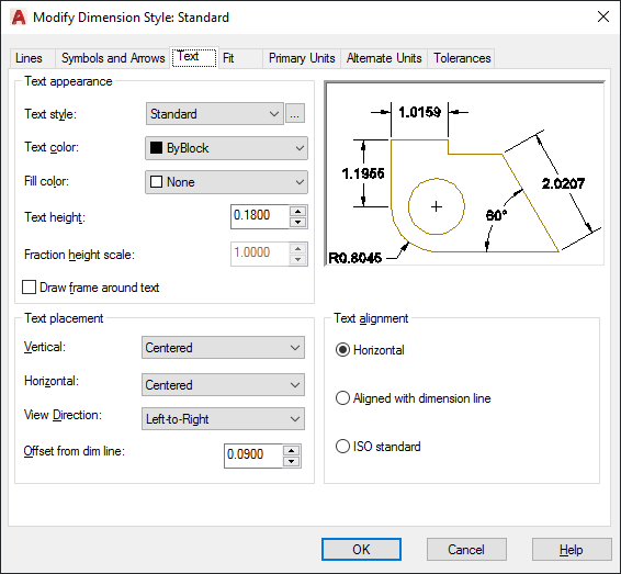 text-tab-dimension-style-manager-autocad-2022-autodesk-knowledge