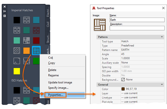 AutoCAD 2022 Help, About Setting Tool Properties