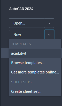 AutoCAD 2022 Help, Working with Templates