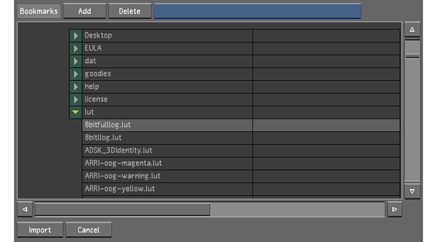 Importing a LUT File