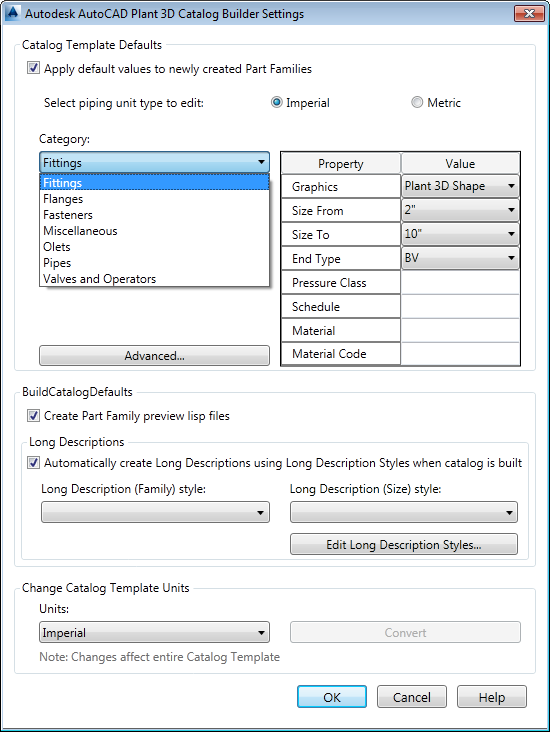 Settings Dialog Box
