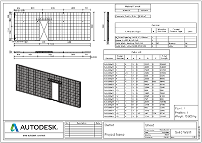 Shop Drawings for Precast Assemblies | Revit 2022 | Autodesk Knowledge