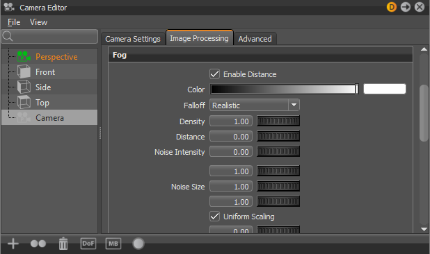 Camera Editor Fog