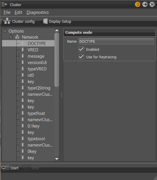 Compute Node Options displayed