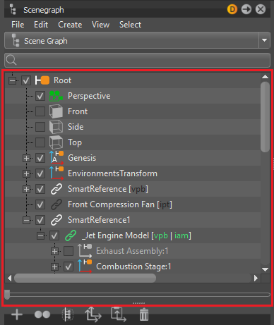 Scene Graph Tree View