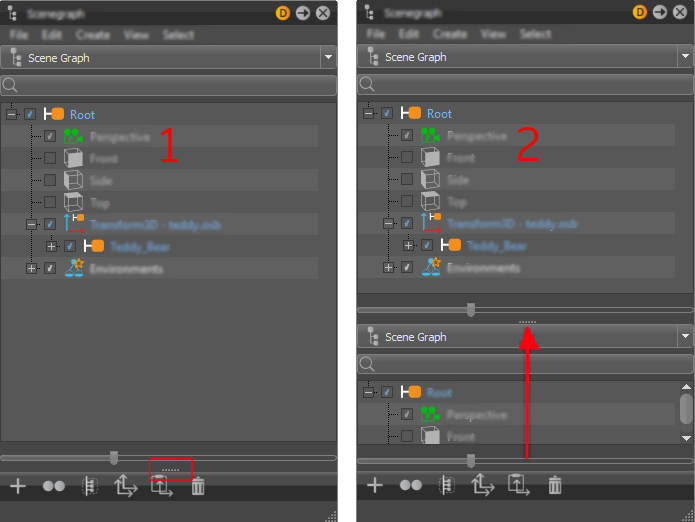Scene Graph Split View