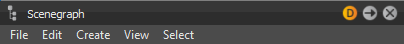 Scene Graph menu bar