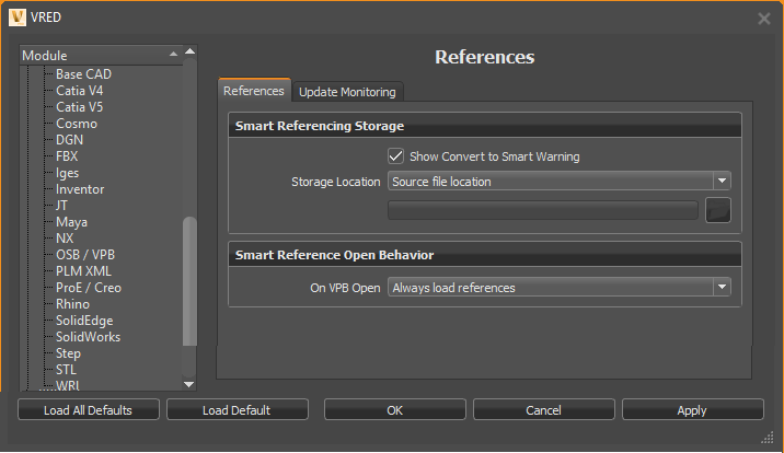 Reference Editor monitoring