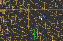 Selected edges are green