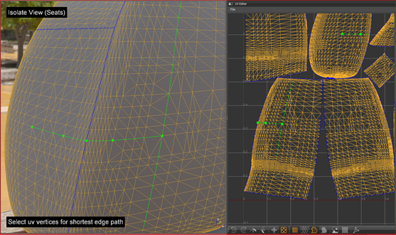 Adding a way point on the border between two islands