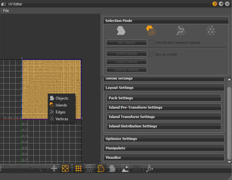 Selection Mode context menu