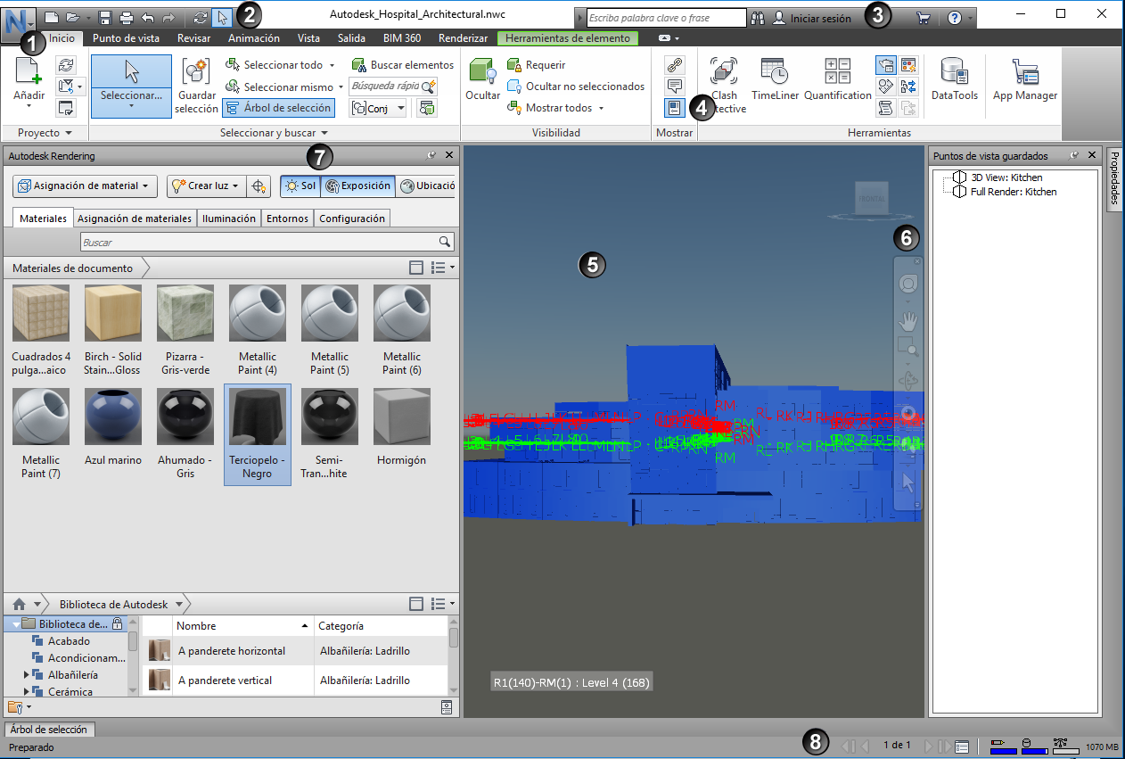 Partes De La Interfaz De Autodesk Navisworks | Productos Navisworks ...