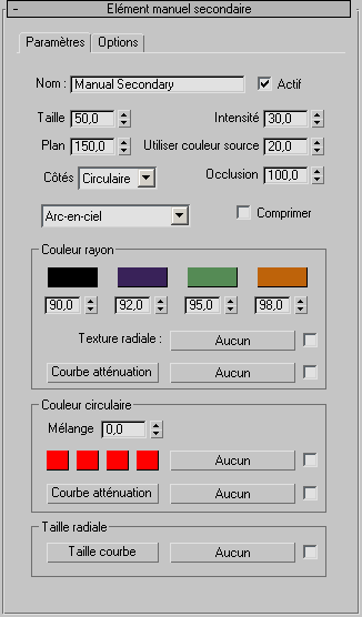 3ds Max 2024 Aide, Panneau déroulant Intensité/Couleur/Atténuation ( lumières standard)