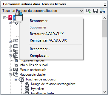 AutoCAD LT 2022 for Mac Aide, Personnaliser les raccourcis clavier