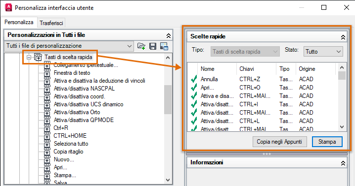 AutoCAD LT 2022 Guida, Alias dei comandi, tasti di scelta rapida e  Correzione automatica