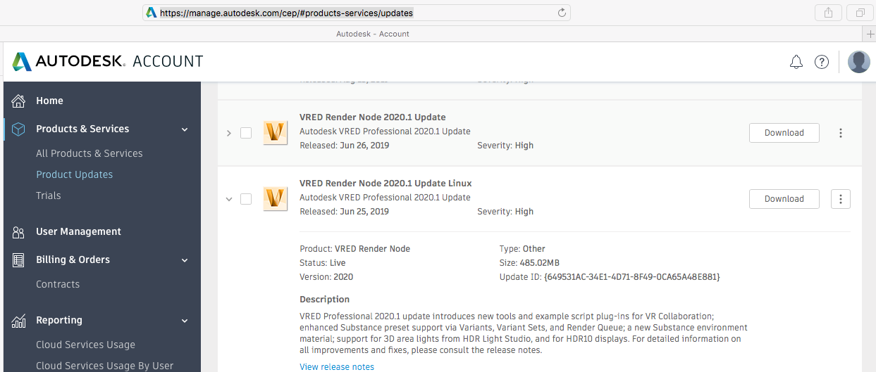 パッチおよび更新の検索場所