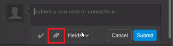 Attachments in the Notes section of the Overlay Player