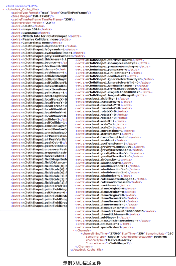 NCache XML 描述文件 | Maya 2023 | Autodesk Knowledge Network