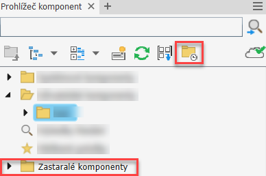 složka zastaralých komponent