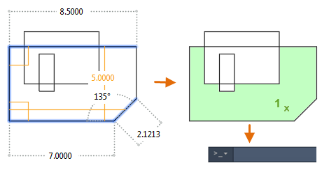 AutoCAD LT for Mac 2023 Hilfe  Suchen von Flächendaten und