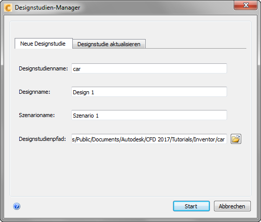 Designstudien-Manager