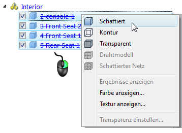 Browser im Innenraum