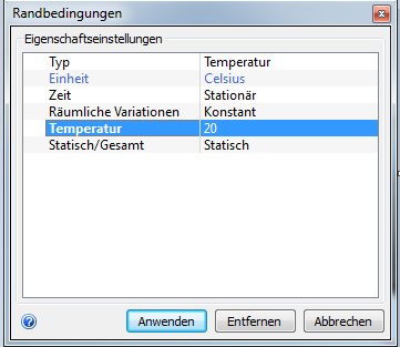 Temperatur anwenden