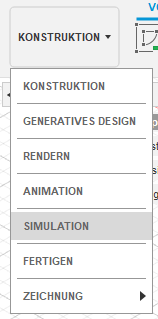 Arbeitsbereich Simulation