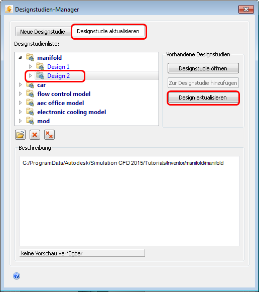 Designstudien-Manager