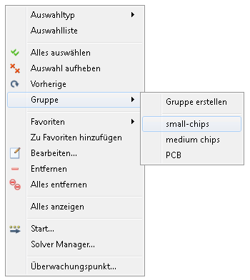 Kleine Chips auswählen