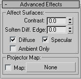 3ds Max 2023 Help, Advanced Effects Rollout