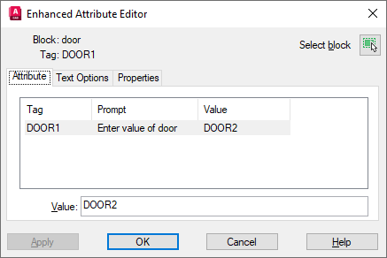 AutoCAD 2023 Help | Enhanced Attribute Editor | Autodesk