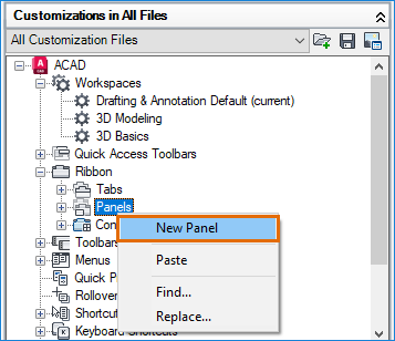 AutoCAD LT 2023 Help, Design Your Own Ribbon