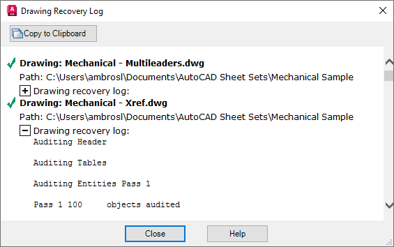 AutoCAD LT 2023 Help Restore Repair and Recover Drawings