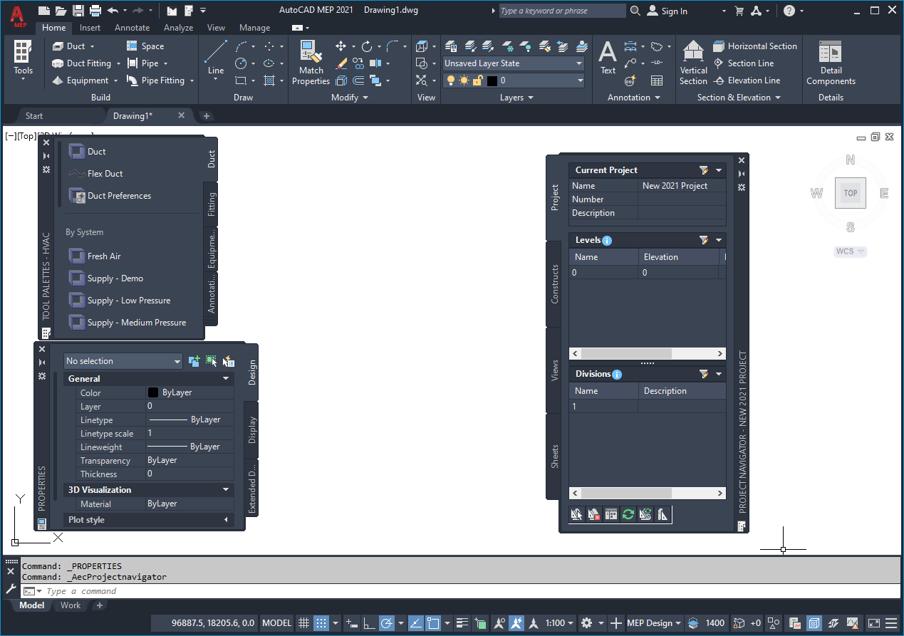 About Workspace Components | AutoCAD MEP 2023 | Autodesk Knowledge Network