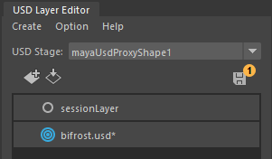 Sharing layers between Bifrost-USD and USD for Maya