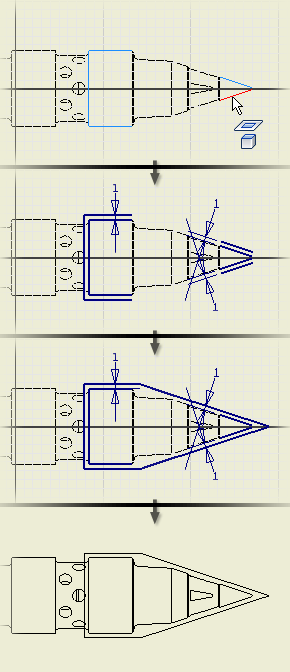 Inventor 2023 Help, To Project Geometry from a Drawing View to a Sketch