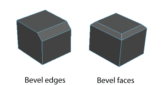 Maya Help, Bevel polygon edges and faces
